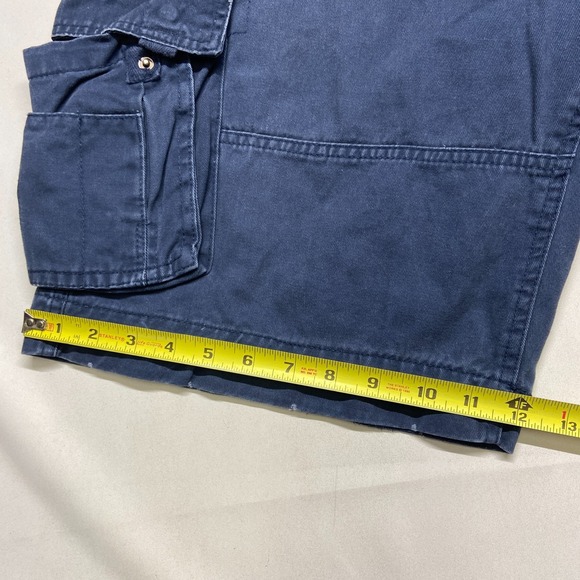 Foot Locker Shorts Mens 36 Navy Blue Denim Cotton Cargo Pockets Casual Outdoor - Picture 6 of 16